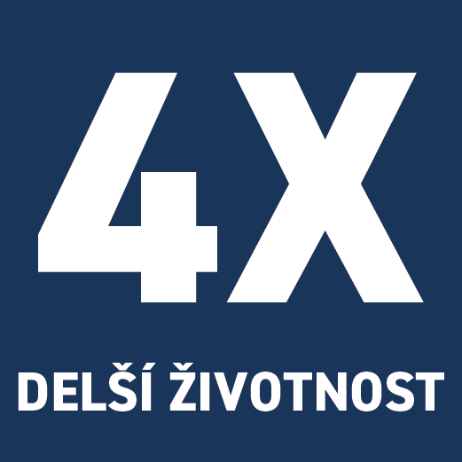 4x delší životnost