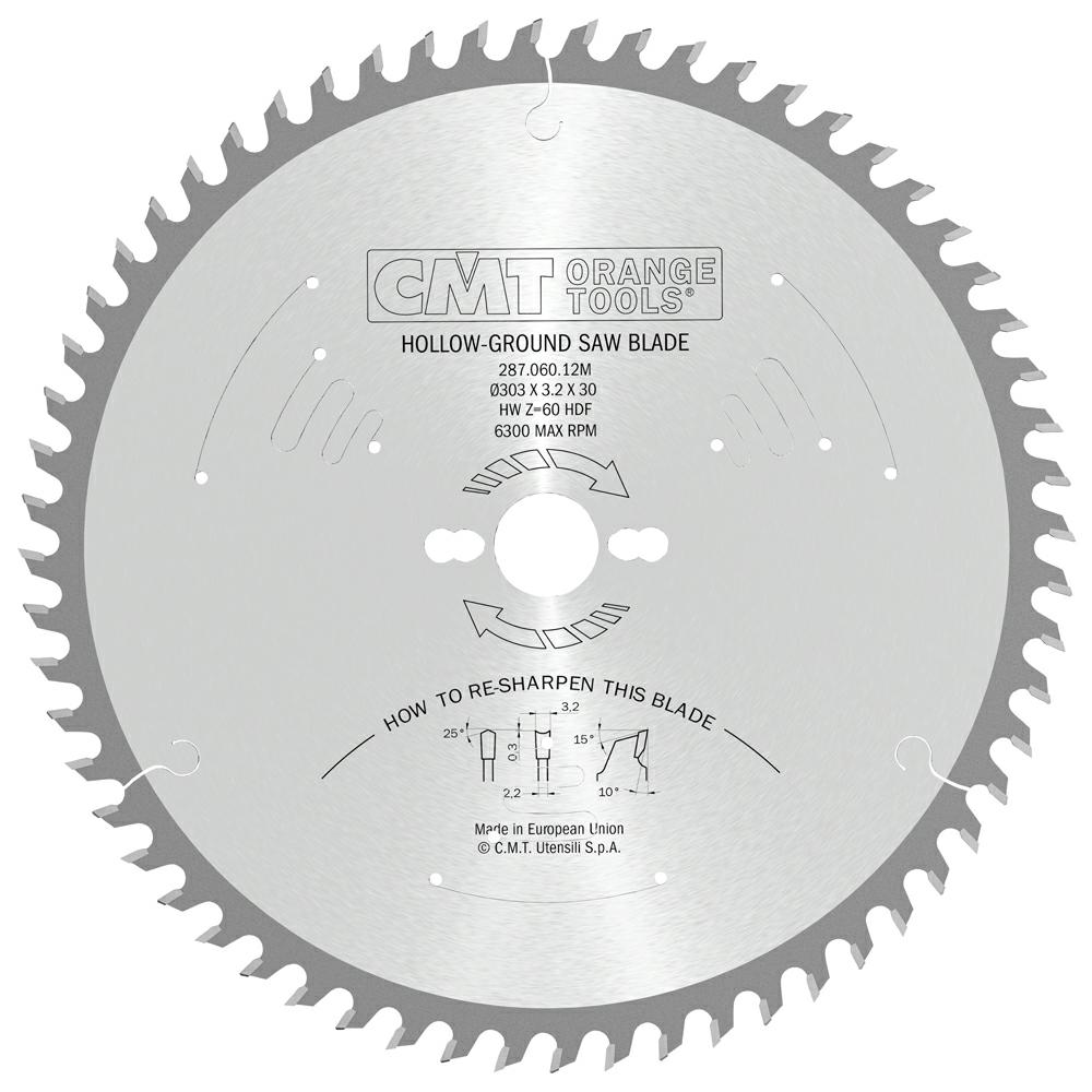CMT - XTreme Pilový kotouč na lamino, DTD a MDF pro řezání bez předřezu (D303x3,20 F30 Z60 TFZ)