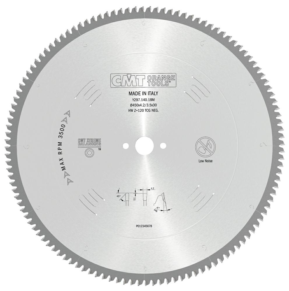 CMT - XTreme Pilový kotouč na lamino, DTD a MDF pro řezání bez předřezu (D350x3,50 F30 Z108 TFZ)