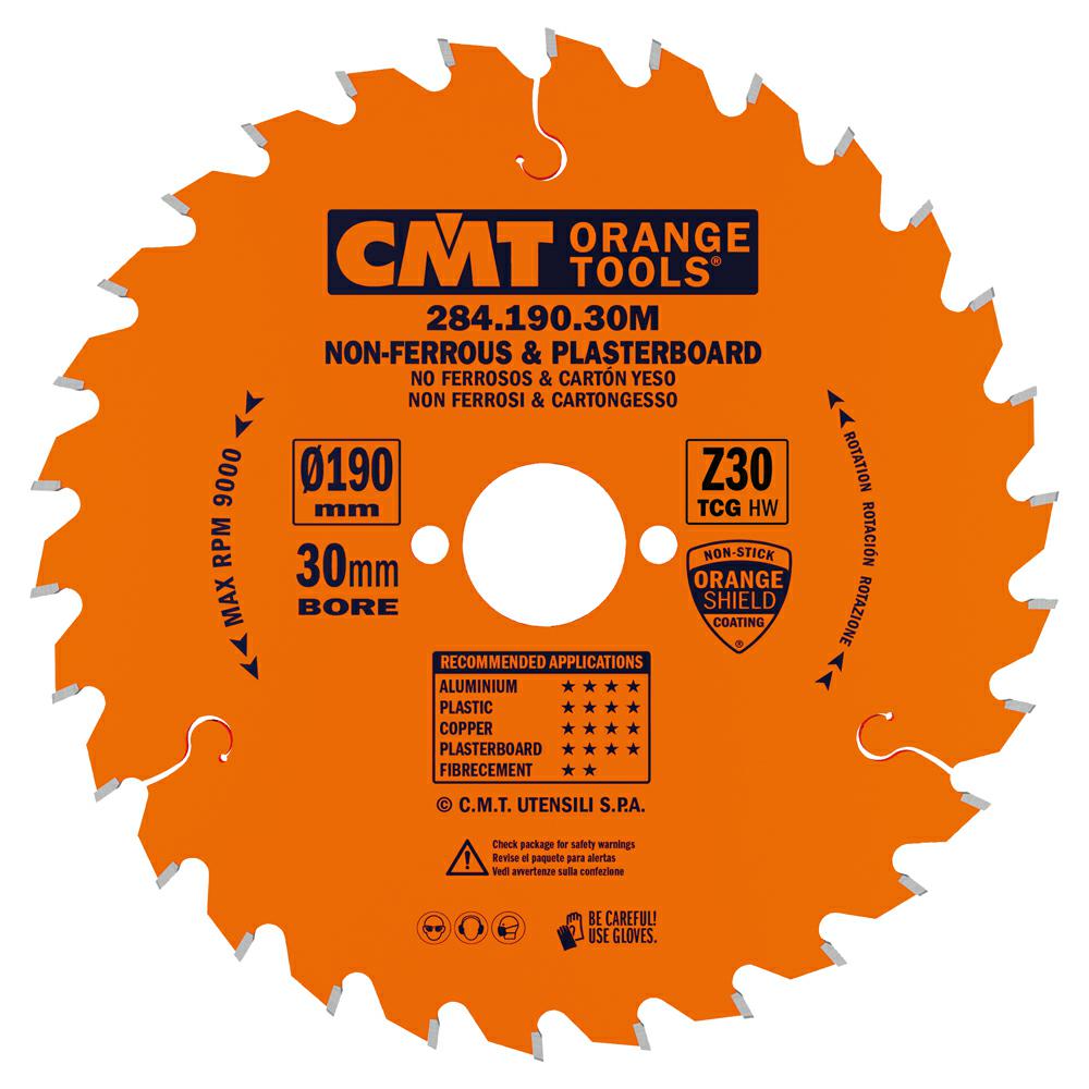 CMT - Industrial Pilový kotouč na hliník, neželezné kovy a plasty (D190x2,60 F30 Z30 TFZ)