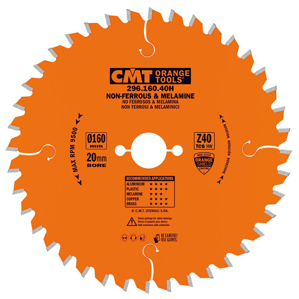 CMT - Industrial Pilový kotouč na hliník, neželezné kovy a plasty (D160x2,20 F20 Z40 -6° TFZ)