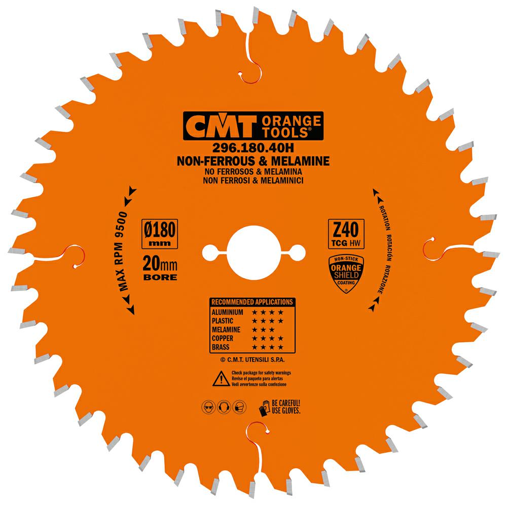 CMT - Industrial Pilový kotouč na hliník, neželezné kovy a plasty (D180x2,80 F20 Z40 -6° TFZ)