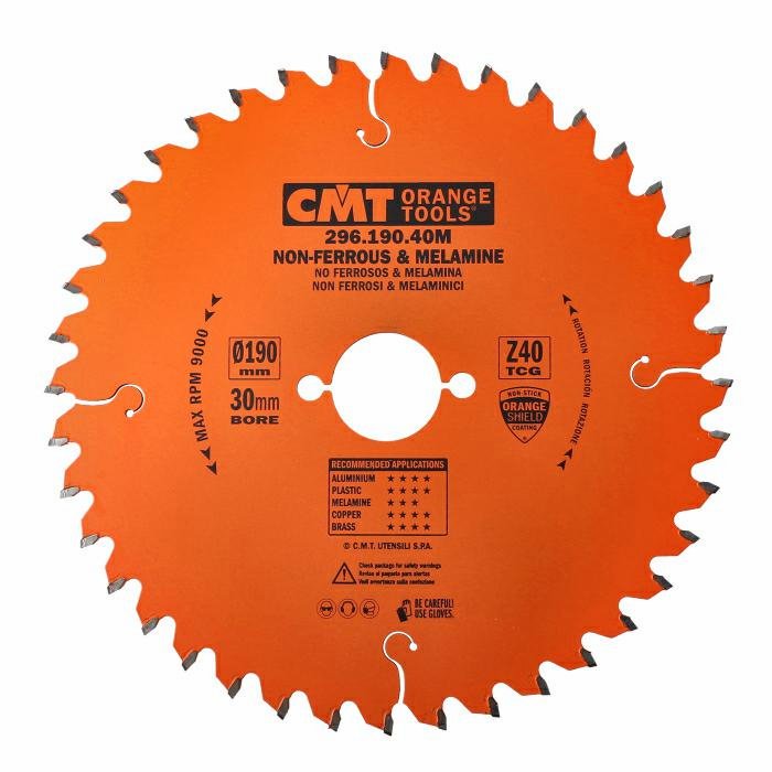 CMT - Industrial Pilový kotouč na hliník, neželezné kovy a plasty (D190x2,80 F30 Z40 -6° TFZ)