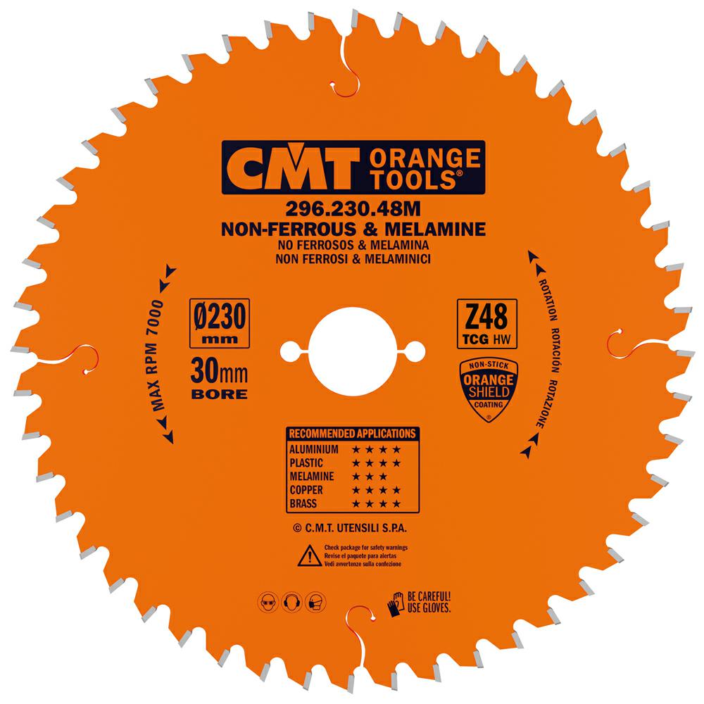 CMT - Industrial Pilový kotouč na hliník, neželezné kovy a plasty (D230x2,80 F30 Z48 -6° TFZ)