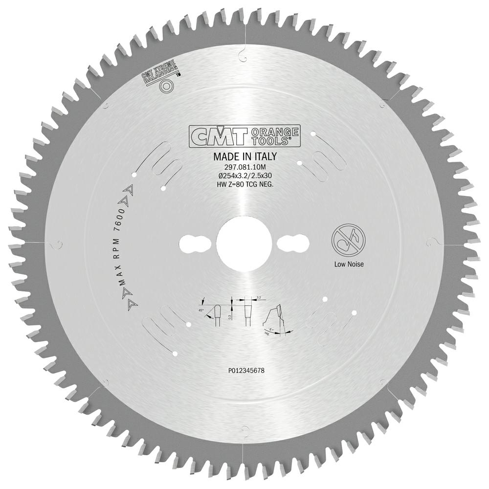CMT - XTreme Pilový kotouč na hliník, neželezné kovy a plasty (D254x3,20 F30 Z80 -6° TFZ)