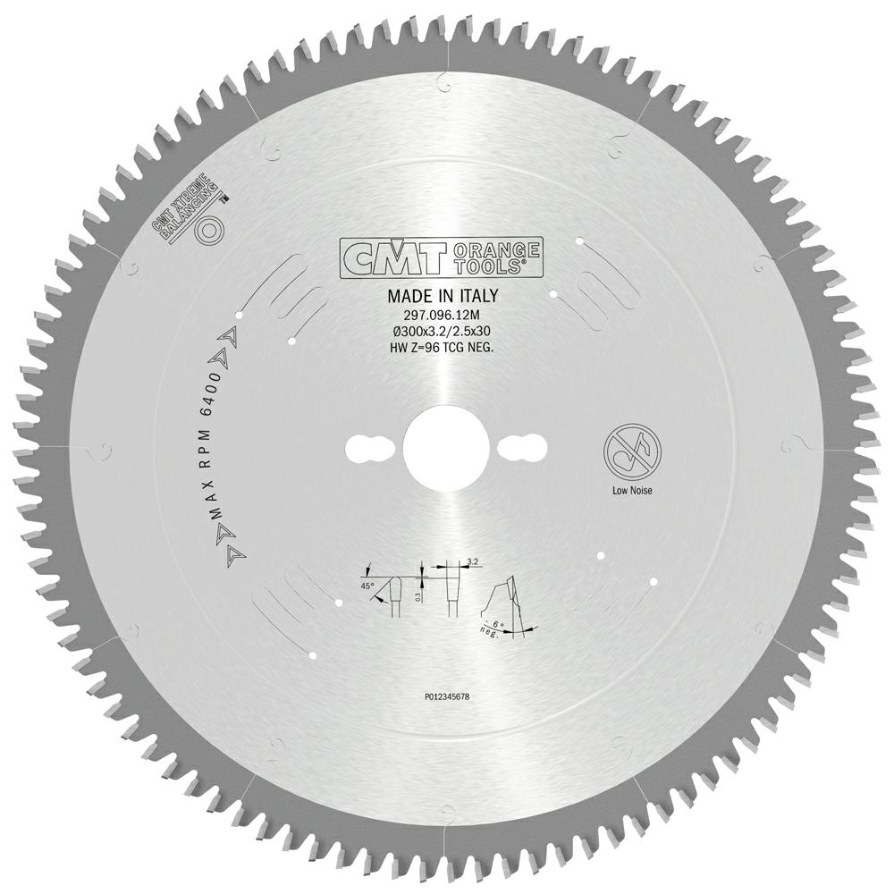 CMT - XTreme Pilový kotouč na hliník, neželezné kovy a plasty (D300x3,20 F30 Z96 -6° TFZ)