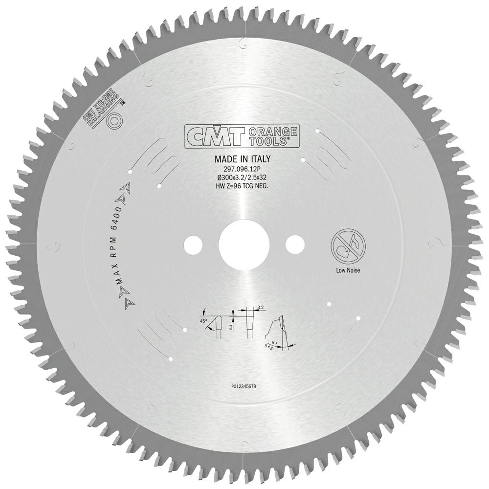 CMT - XTreme Pilový kotouč na hliník, neželezné kovy a plasty (D300x3,20 F32 Z96 -6° TFZ)