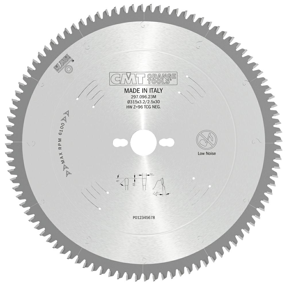 CMT - XTreme Pilový kotouč na hliník, neželezné kovy a plasty (D315x3,20 F30 Z96 -6° TFZ)