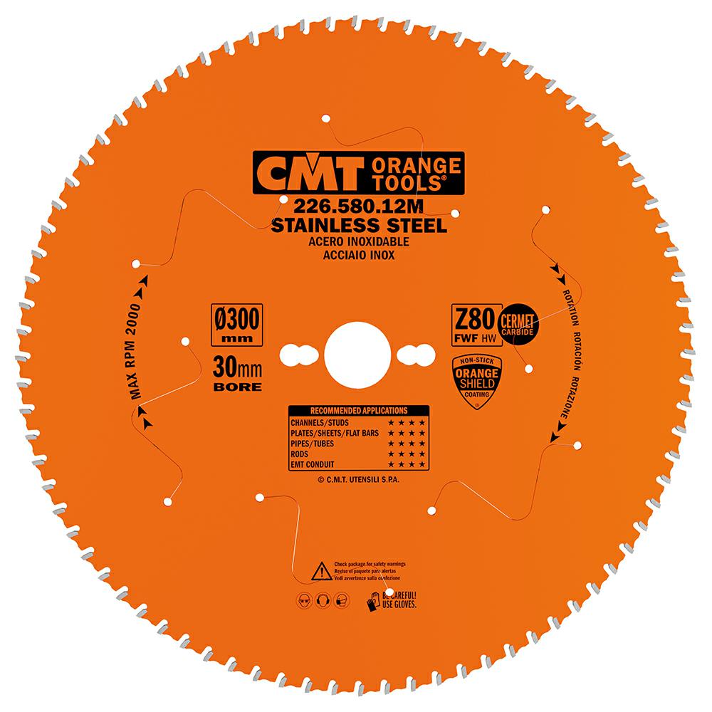 CMT - Industrial Cermetový pilový kotouč na nerezovou ocel (D300x2,20 F30 Z80 FWF)