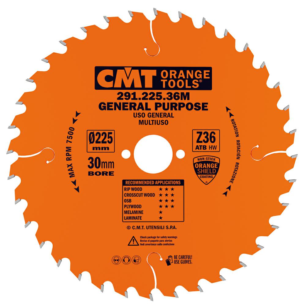 CMT - Industrial Univerzální pilový kotouč na dřevo (D225x2,80 F30 Z36 WZ)