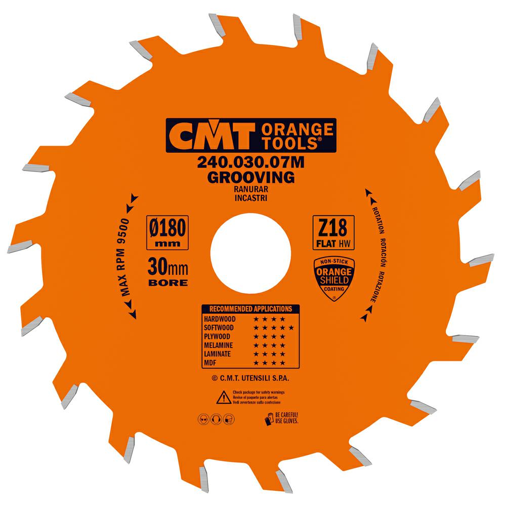 CMT - Industrial Drážkovací pilový kotouč (D180x3,00 F30 Z18 FZ)
