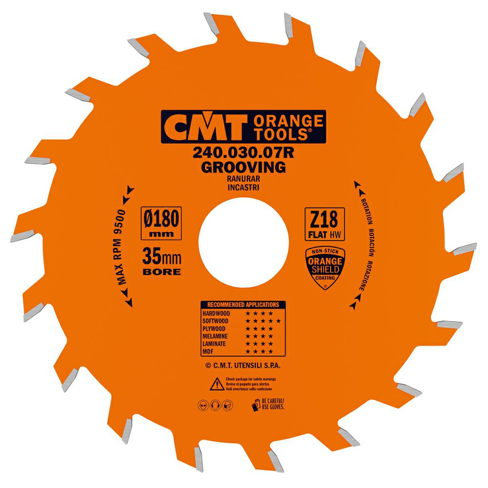 CMT - Industrial Drážkovací pilový kotouč (D180x3,00 F35 Z18 FZ)
