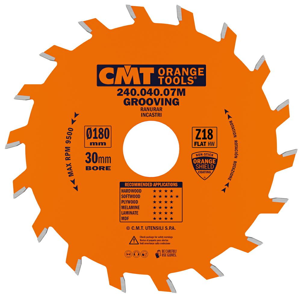 CMT - Industrial Drážkovací pilový kotouč (D180x4,00 F30 Z18 FZ)