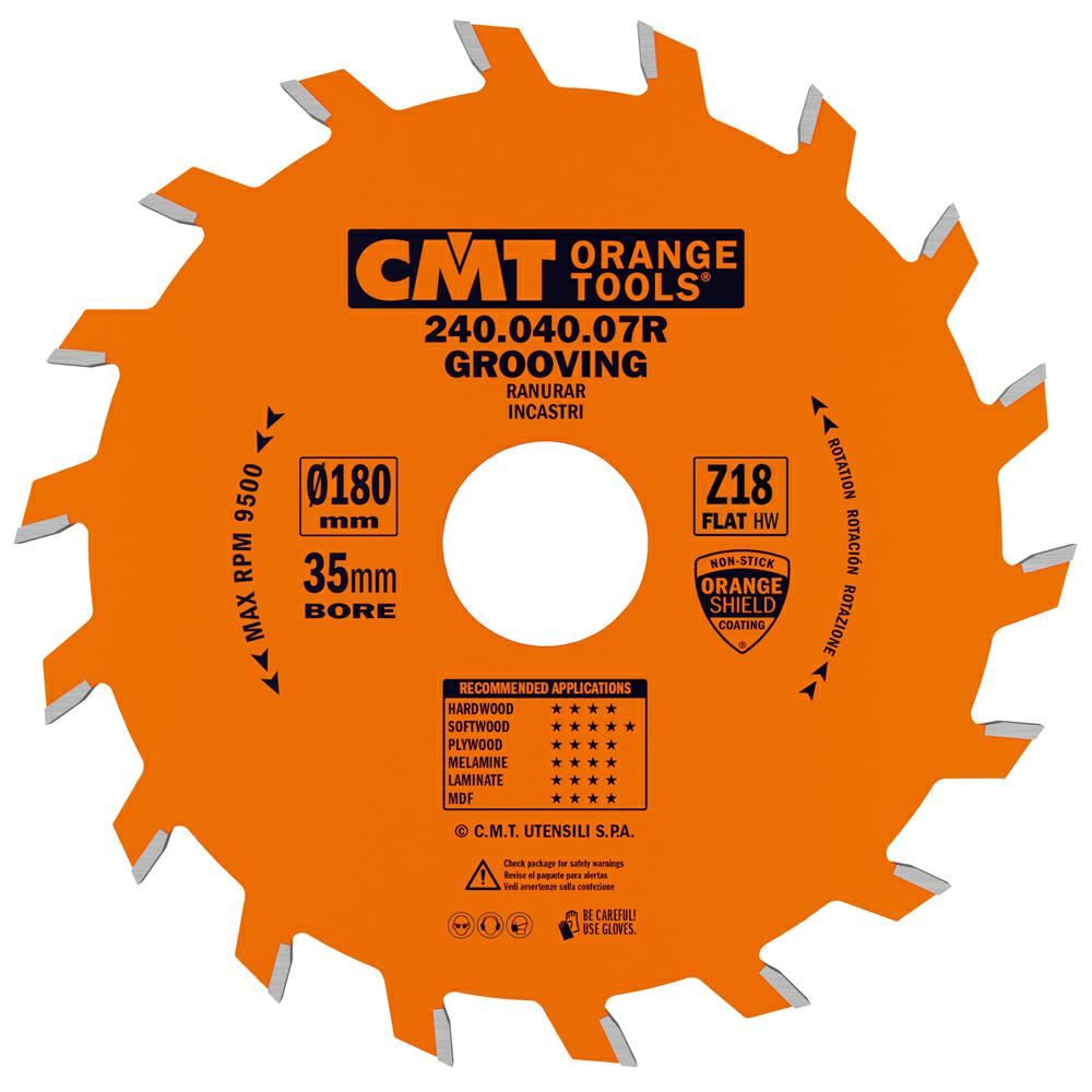 CMT - Industrial Drážkovací pilový kotouč (D180x4,00 F35 Z18 FZ)