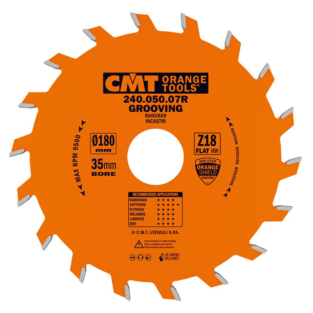 CMT - Industrial Drážkovací pilový kotouč (D180x5,00 F35 Z18 FZ)