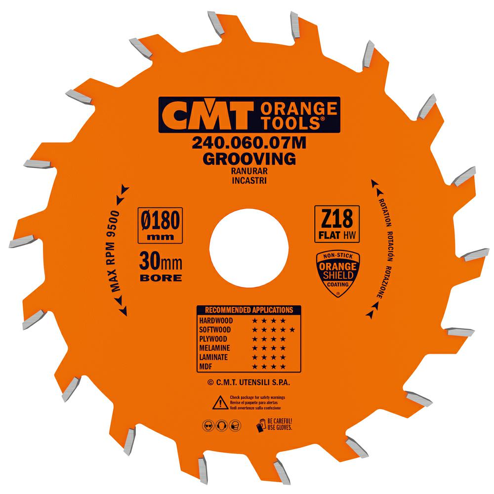 CMT - Industrial Drážkovací pilový kotouč (D180x6,00 F30 Z18 FZ)