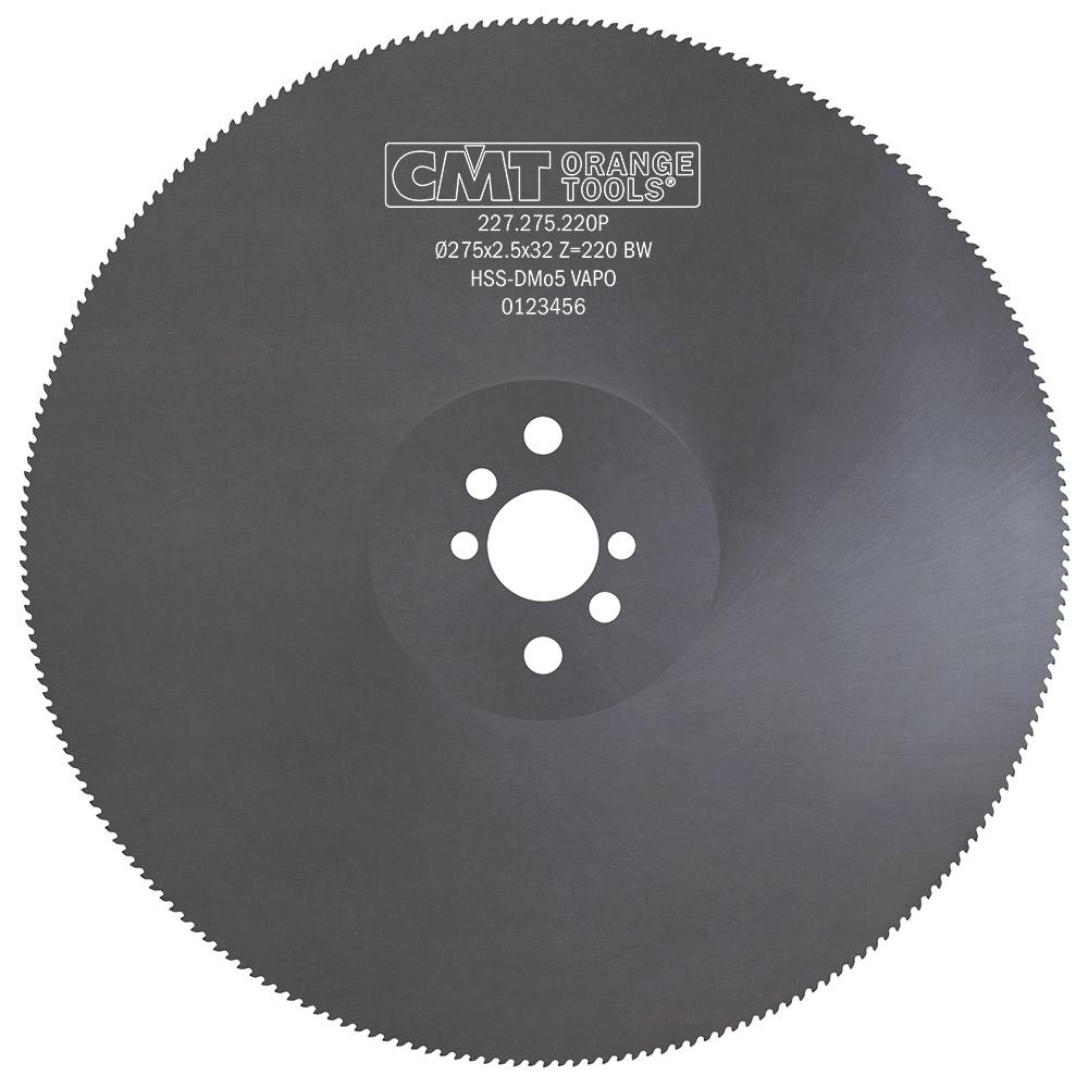 CMT - HSS pilový kotouč na kovy, ozubení BW, povlak VAPO (D275x2,50 F32 Z220 BW)