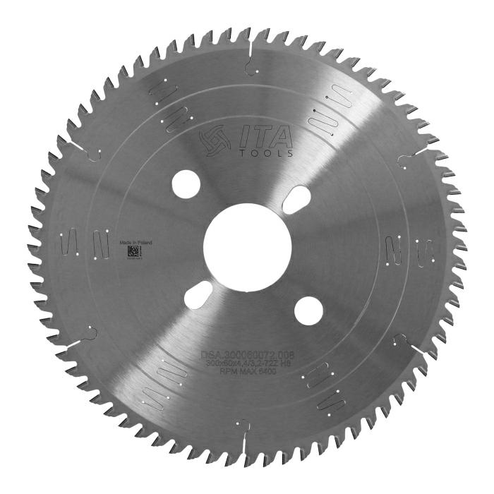 ITA DSA - Diamantový pilový kotouč pro nářezové centra (D=300;F=60;Z=72;K/P=4,40/3,20)