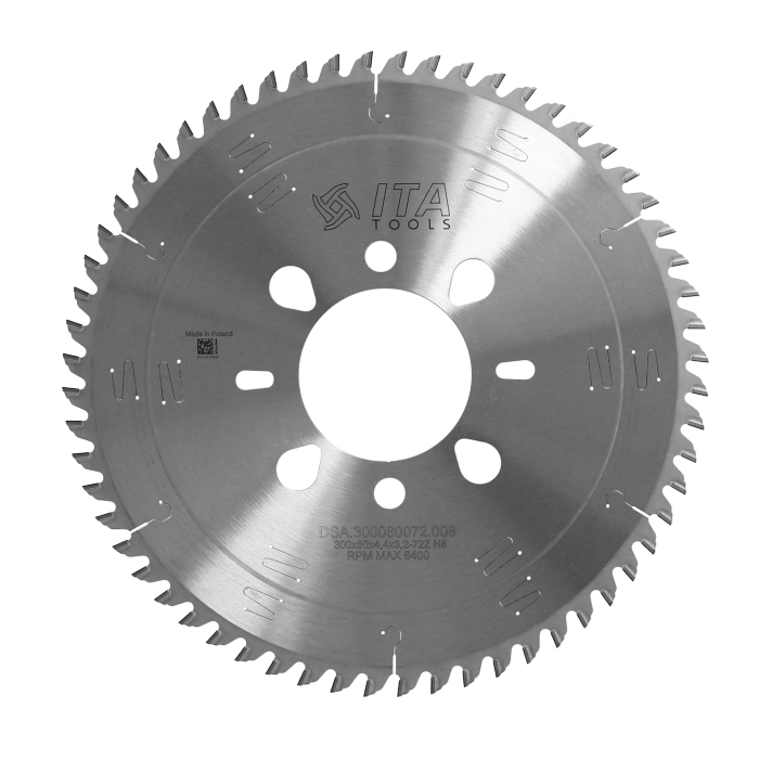 ITA DSA - Diamantový pilový kotouč pro nářezové centra (D=300;F=80;Z=72;K/P=4,40/3,20)