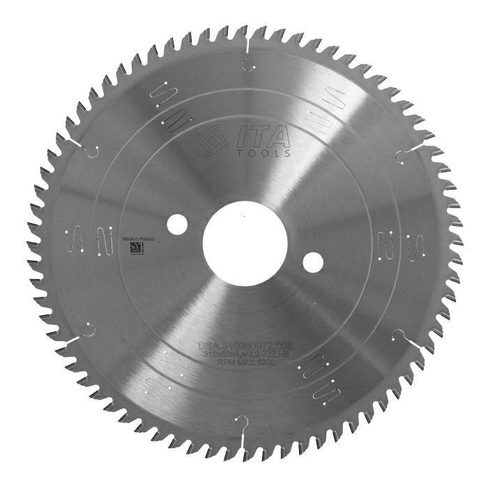 ITA DSA - Diamantový pilový kotouč pro nářezové centra (D=310;F=60;Z=72;K/P=4,40/3,20)