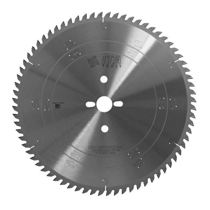 ITA DSA - Diamantový pilový kotouč pro nářezové centra (D=320;F=30;Z=72;K/P=4,40/3,20)