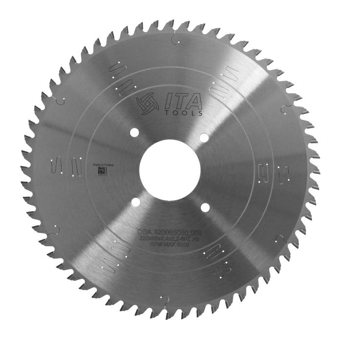 ITA DSA - Diamantový pilový kotouč pro nářezové centra (D=320;F=65;Z=60;K/P=4,40/3,20)