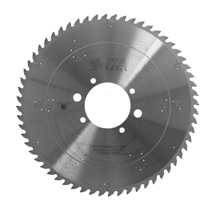 ITA DSA - Diamantový pilový kotouč pro nářezové centra (D=320;F=80;Z=60;K/P=4,40/3,20)