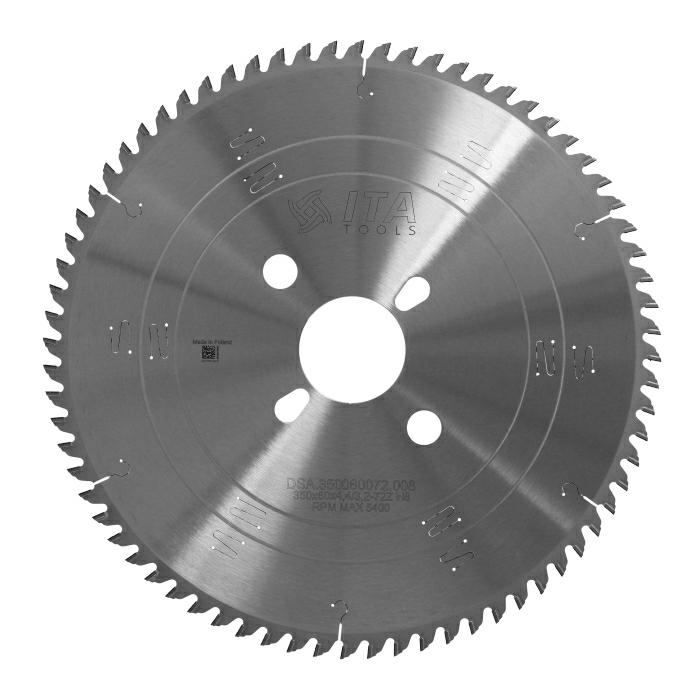 ITA DSA - Diamantový pilový kotouč pro nářezové centra (D=350;F=60;Z=72;K/P=4,40/3,20)