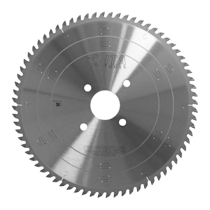 ITA DSA - Diamantový pilový kotouč pro nářezové centra (D=380;F=60;Z=72;K/P=4,80/3,50)