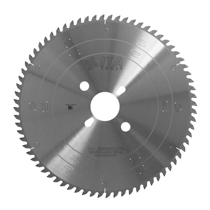 ITA DSA - Diamantový pilový kotouč pro nářezové centra (D=380;F=60;Z=72;K/P=4,40/3,20)