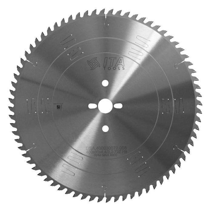ITA DSA - Diamantový pilový kotouč pro nářezové centra (D=400;F=30;Z=72;K/P=4,40/3,20)
