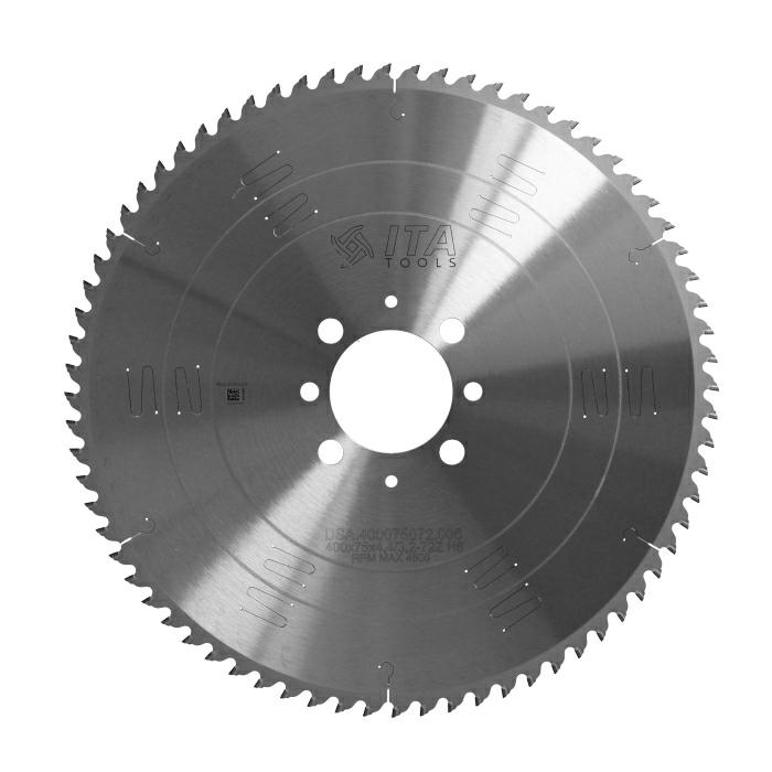 ITA DSA - Diamantový pilový kotouč pro nářezové centra (D=400;F=75;Z=72;K/P=4,40/3,20)