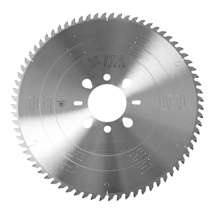 ITA DSA - Diamantový pilový kotouč pro nářezové centra (D=400;F=80;Z=72;K/P=4,40/3,20)