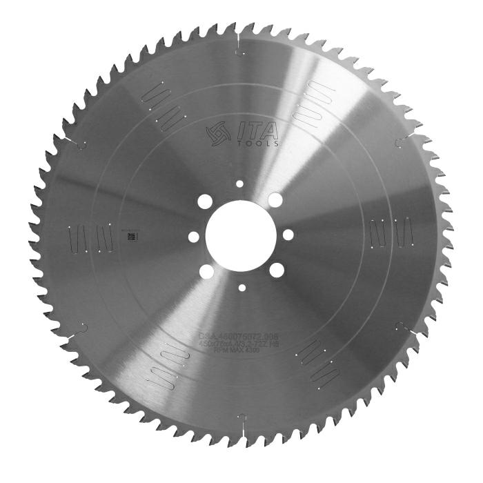 ITA DSA - Diamantový pilový kotouč pro nářezové centra (D=450;F=75;Z=72;K/P=4,40/3,20)