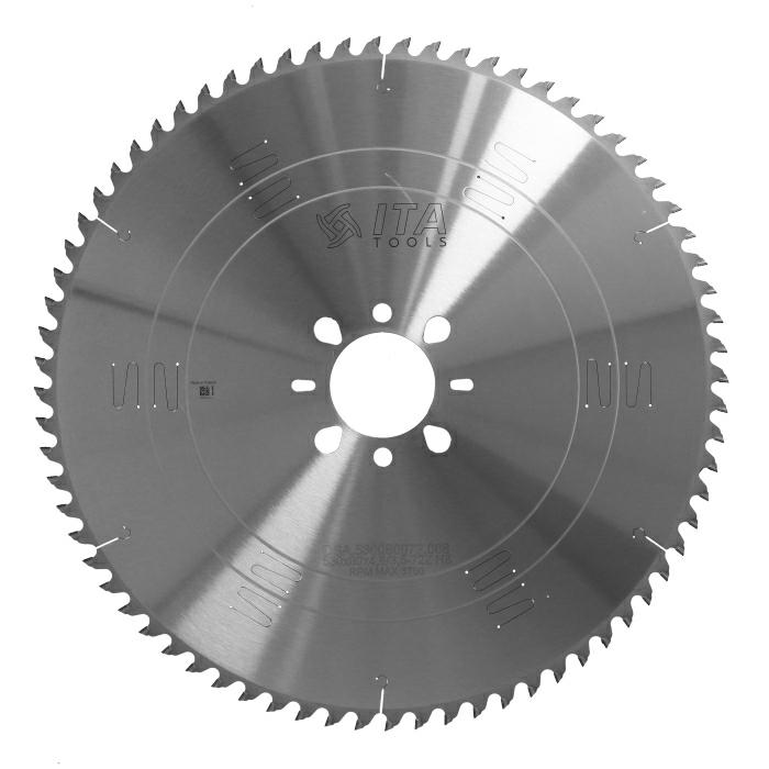 ITA DSA - Diamantový pilový kotouč pro nářezové centra (D=530;F=80;Z=72;K/P=4,80/3,50)
