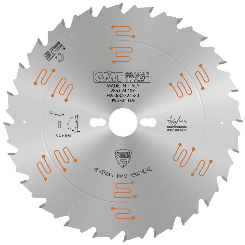 CMT - Industrial Pilový kotouč na dřevo pro podélné řezy (D250x3,20 F30 Z24 FZ)