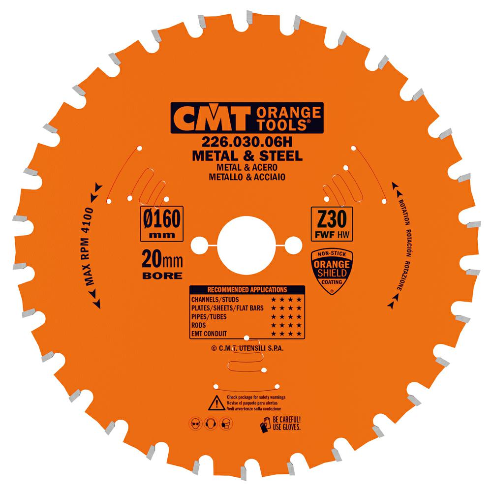 CMT - Industrial Pilový kotouč pro suché řezání oceli (D160x2,00 F20 Z30 FWF)