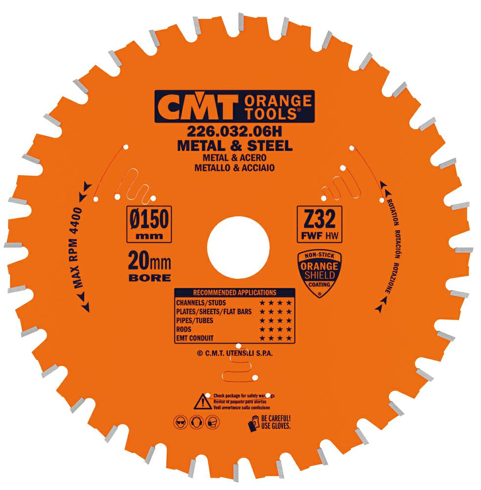 CMT - Industrial Pilový kotouč pro suché řezání oceli (D150x1,60 F20 Z32 FWF)