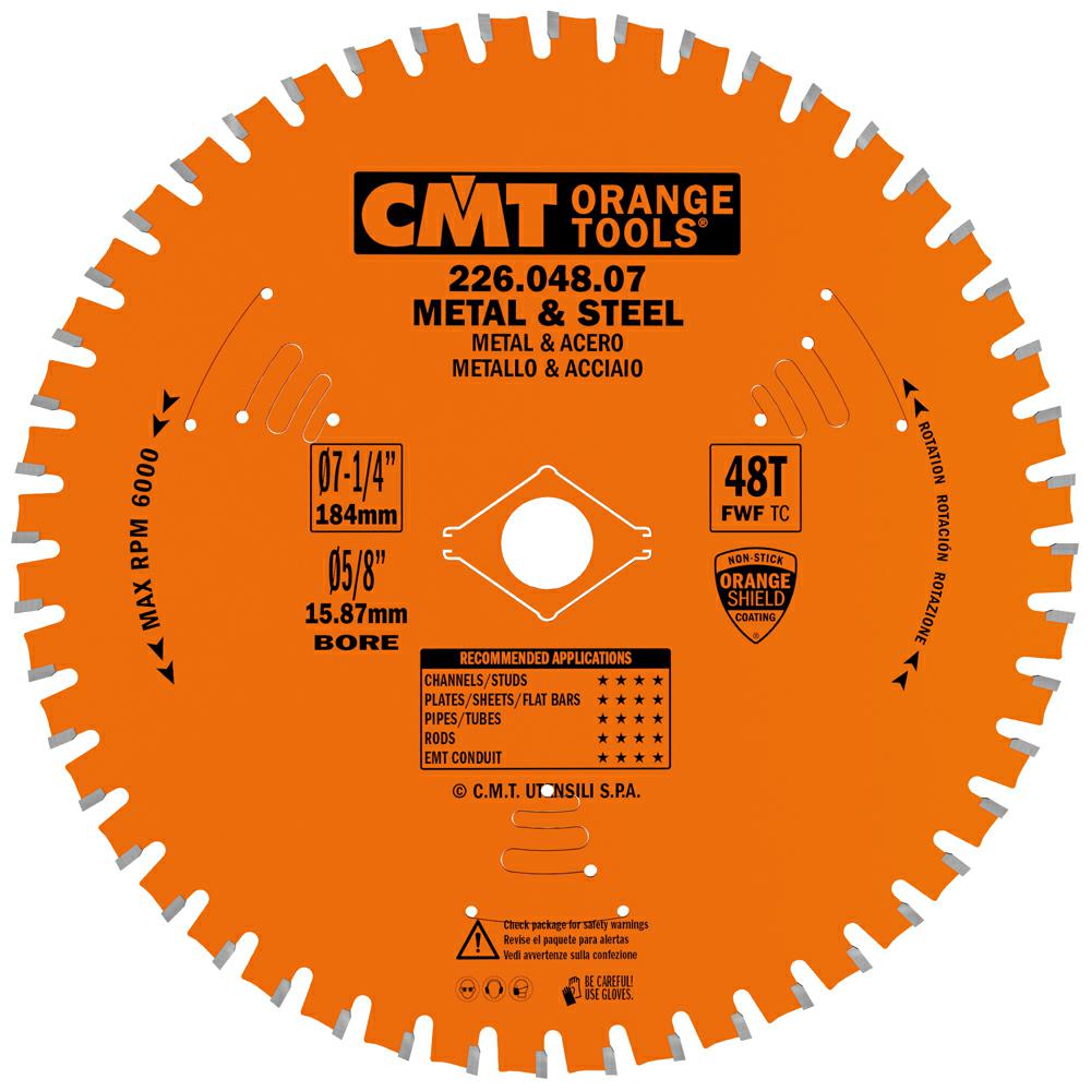 CMT - Industrial Pilový kotouč pro suché řezání oceli (D184x2,00 F15,87 Z48 FWF)