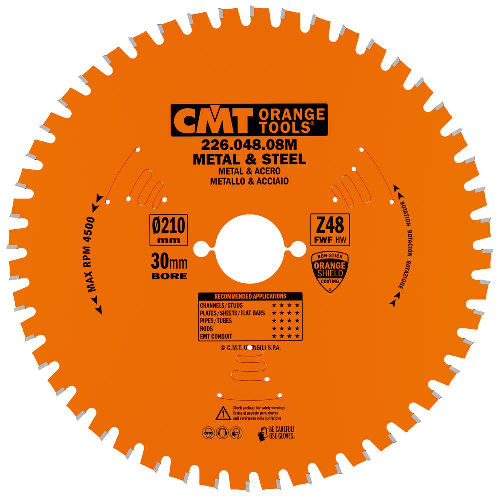 CMT - Industrial Pilový kotouč pro suché řezání oceli (D210x2,20 F30 Z48 FWF)