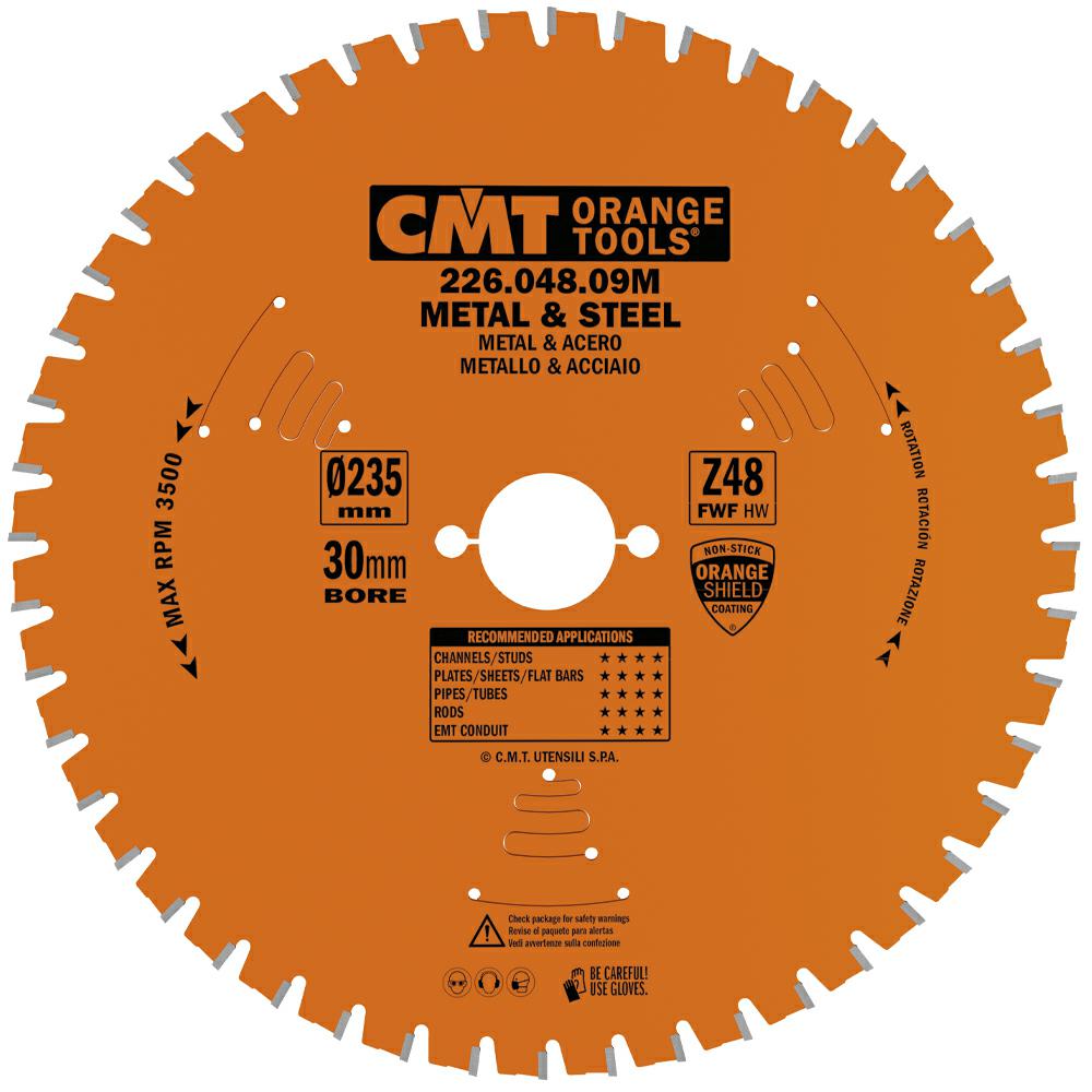 CMT - Industrial Pilový kotouč pro suché řezání oceli (D235x2,20 F30 Z48 FWF)