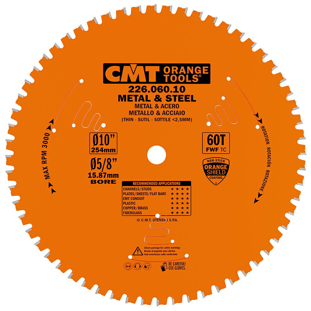 CMT - Industrial Pilový kotouč pro suché řezání oceli (D254x2,20 F15,87 Z60 FWF)