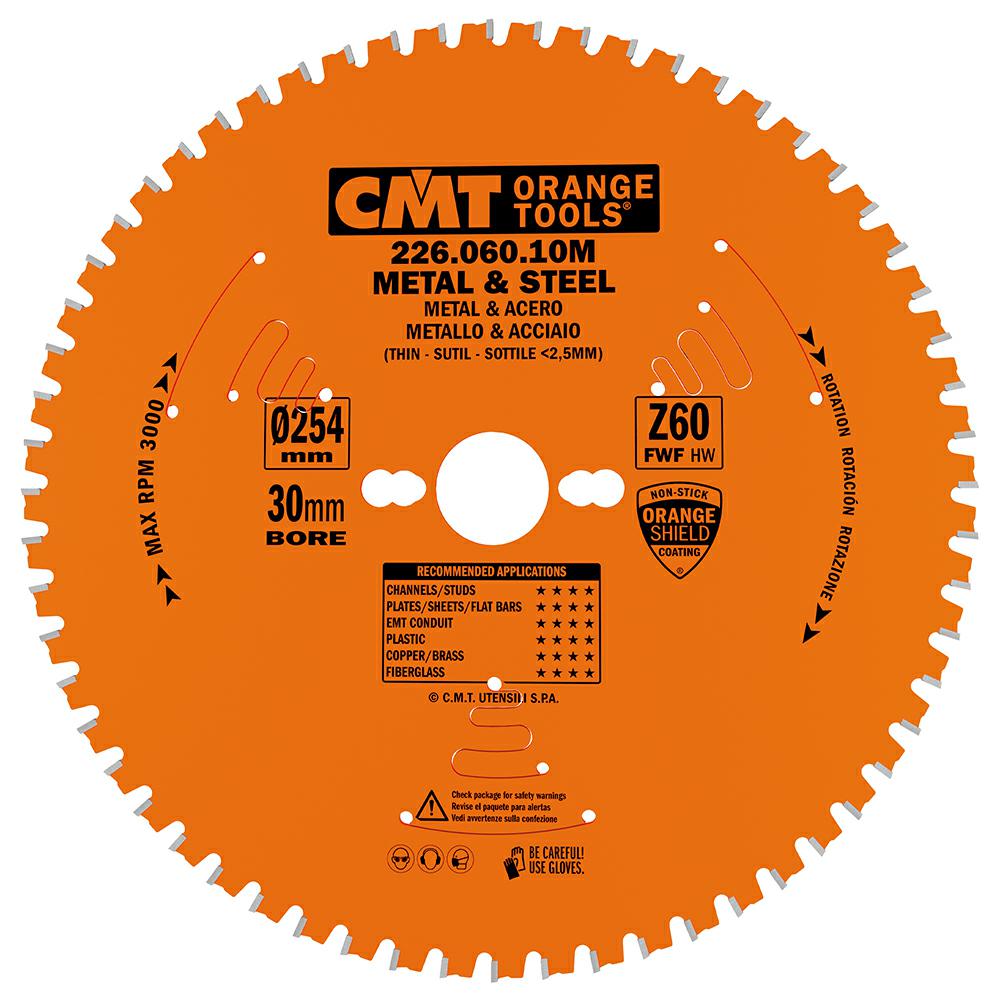 CMT - Industrial Pilový kotouč pro suché řezání oceli (D254x2,20 F30 Z60 FWF)