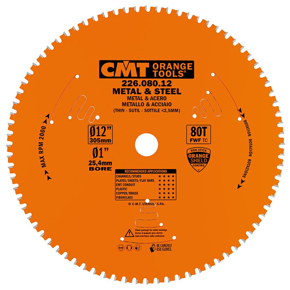 CMT - Industrial Pilový kotouč pro suché řezání oceli (D305x2,20 F25,4 Z80 FWF)
