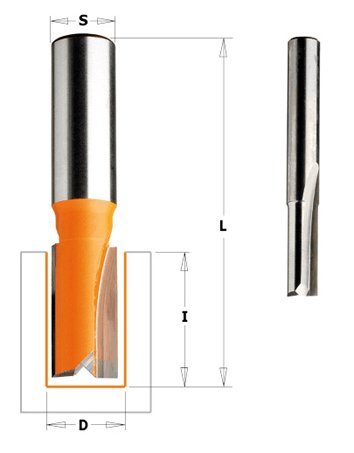 CMT - Monolitní drážkovací fréza VHM (D11x20 L48 S=6 Z2 RH HW)