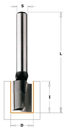 CMT - Drážkovací fréza se zavrtávacím zubem (D14x35 L90 RH HW)