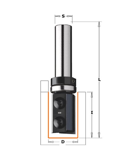 CMT - Kopírovací fréza (D16x35 L80 S=8 RH HW)