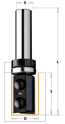 CMT - Kopírovací fréza (D19x48,3 S=12 RH HW)