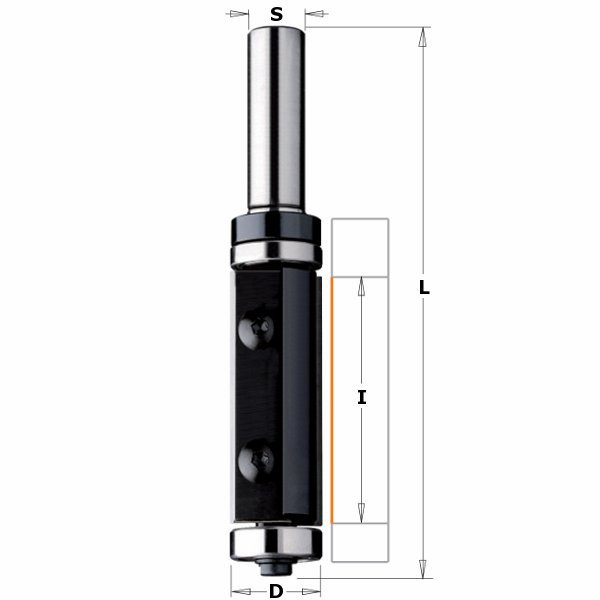 CMT - Ořezávací fréza s VBD (D19x50 L110 S=12 RH HW)