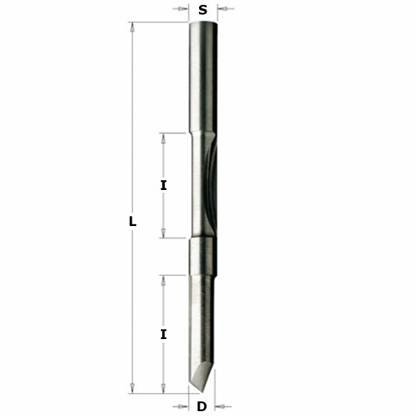 CMT - Ořezávací fréza na otvory (D6 L70 S=6 RH HW)